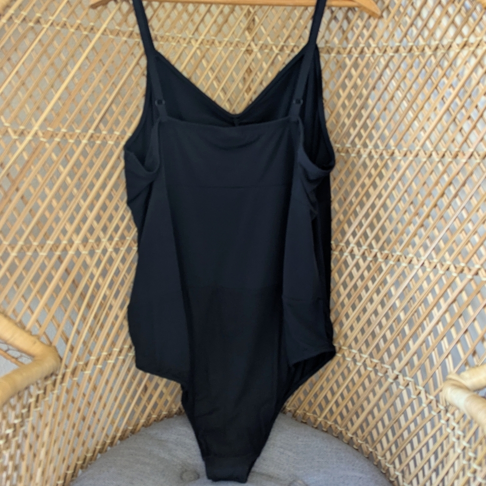 Torrid Black Studio Knit Shirred Cami Bodysuit - Picture 4 of 4